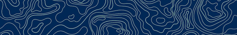 Blue background, overlaid with aqua wavy lines